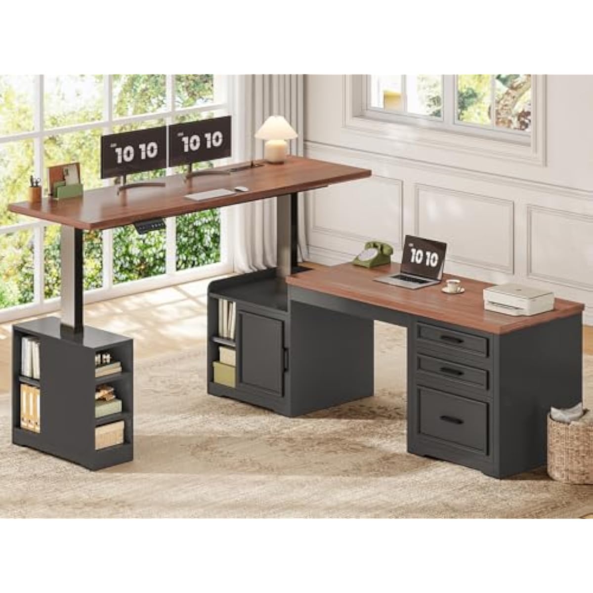 Desk Setup L Shaped - Meja Kerja Elektrik Berbentuk L yang