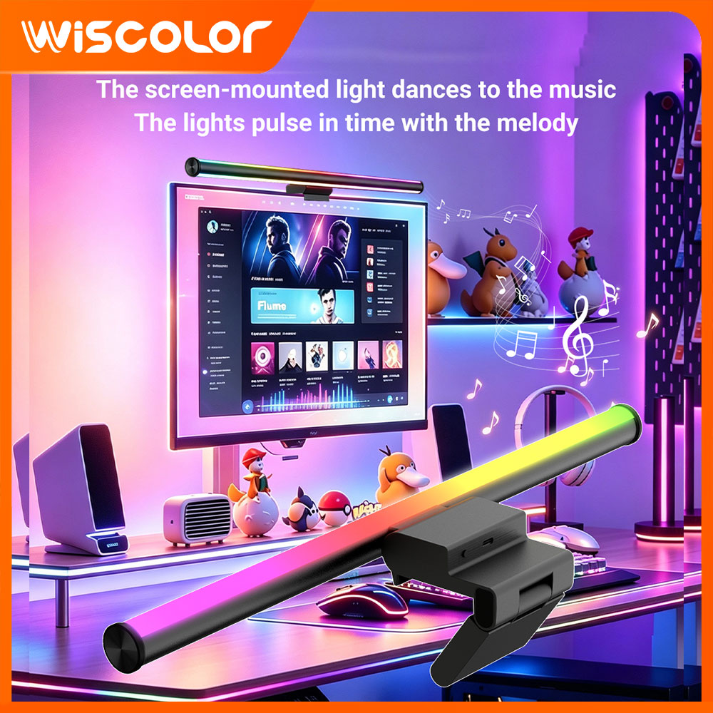 Setup Desk Monitor - Lampu LED yang Dapat Diredupkan dengan
