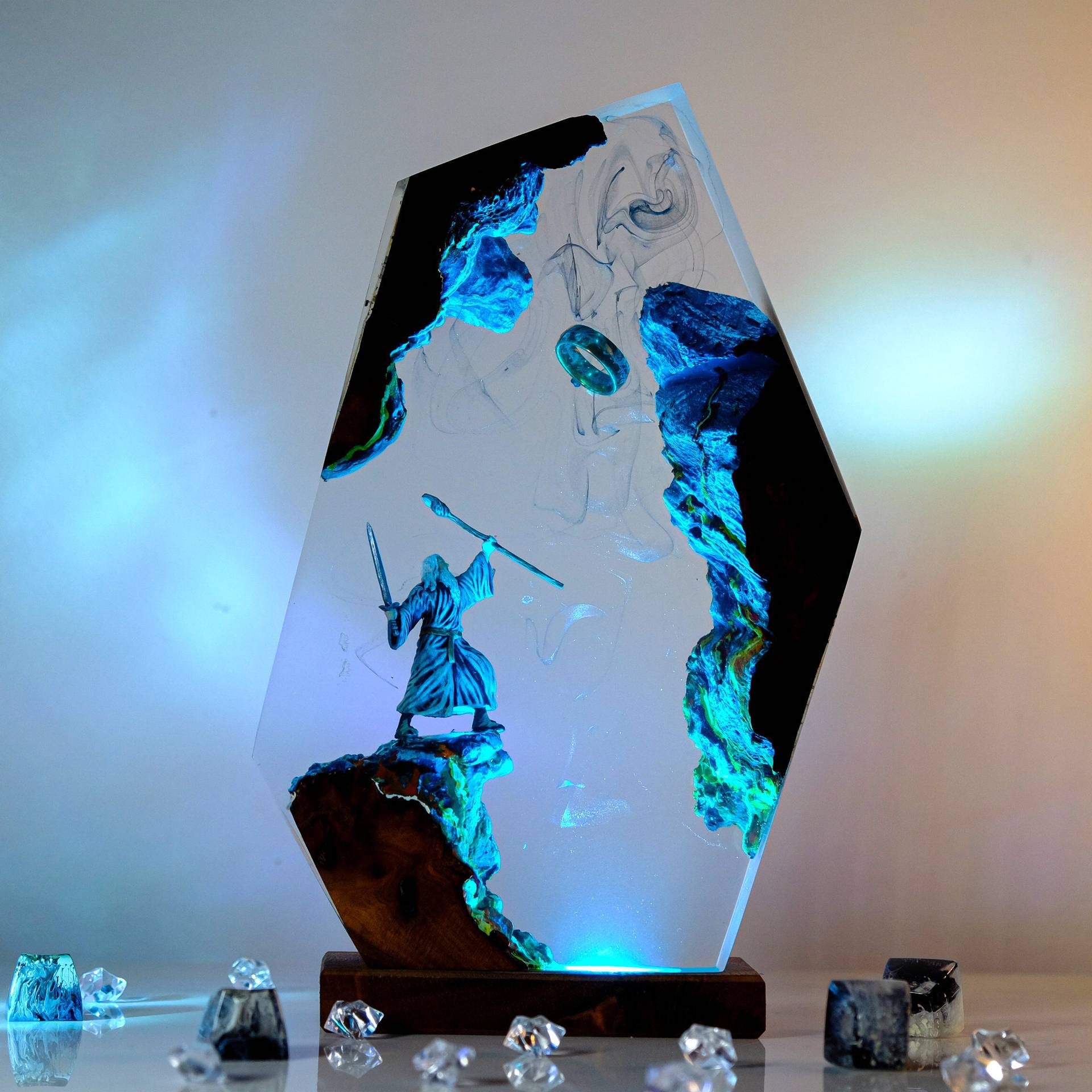 Lampu Resin Figur Adegan Film  - Desk Setup Lamp ulasan dan harga