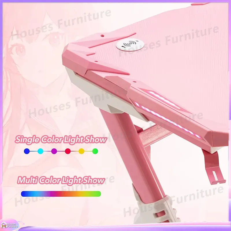 Meja Komputer LED Hitam Meja G - Desk Setup L Shaped ulasan dan harga