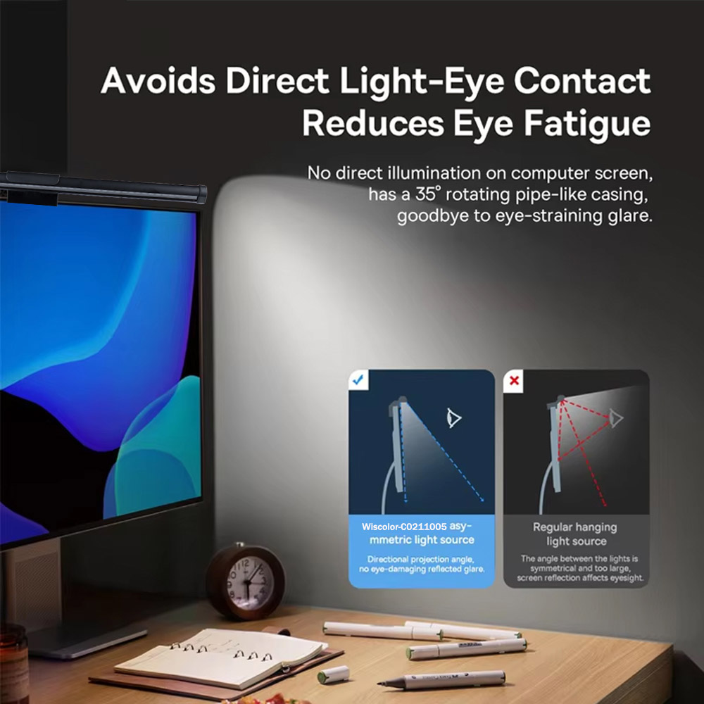 Wiscolor Monitor Layar LED Lam - Desk Setup Lamp ulasan dan harga